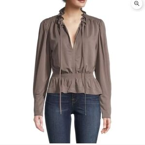 Rebecca Taylor Taupe Blouse